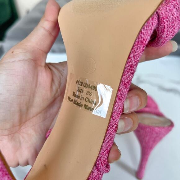NEW Journee Collection Edelie Tru Comfort Open Toe Pink Sandal Heels Size 8.5 - Picture 8 of 8